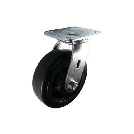 Mapp Caster 6"X2" Rubber on Nylon Wheel Swivel Caster - 500 Lbs Capacity 146RNB620S